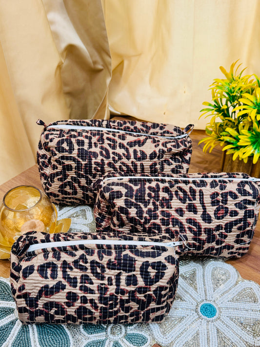 Charitra shingarika leopard print pouch