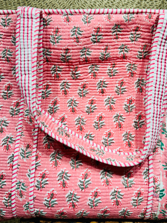 Charitra sanchika pink tote bag
