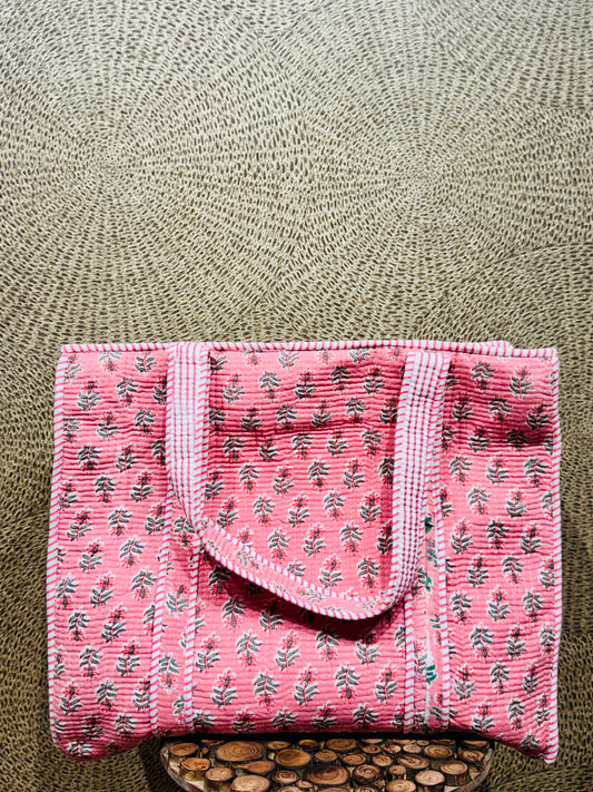 Charitra sanchika pink tote bag