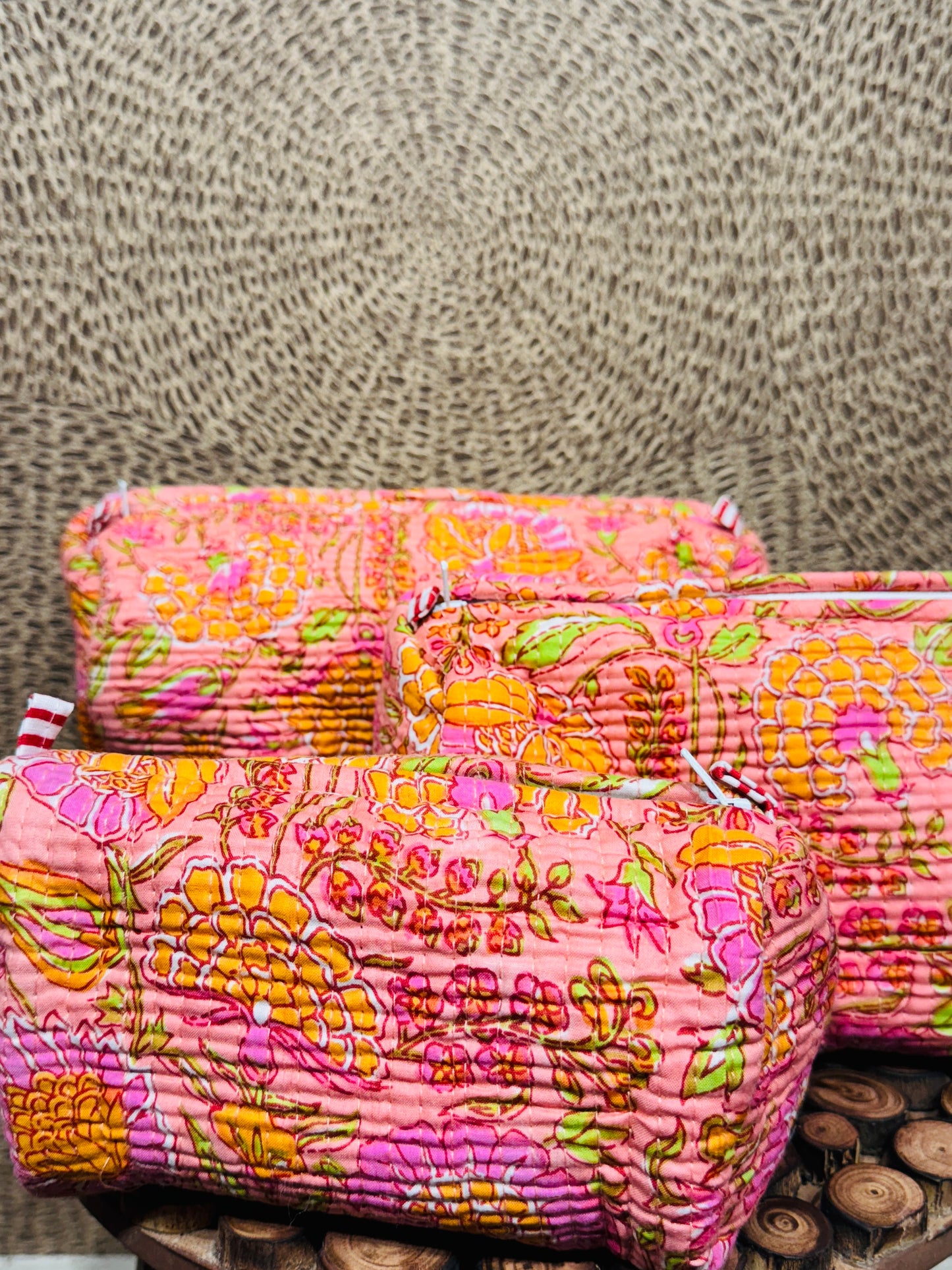 Charitra shingarika pink floral print