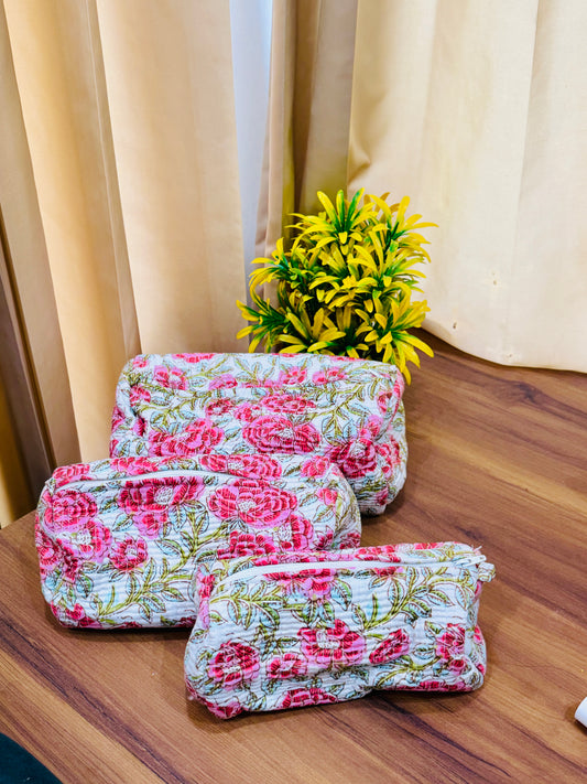 Charitra shingarika pink rose pouch