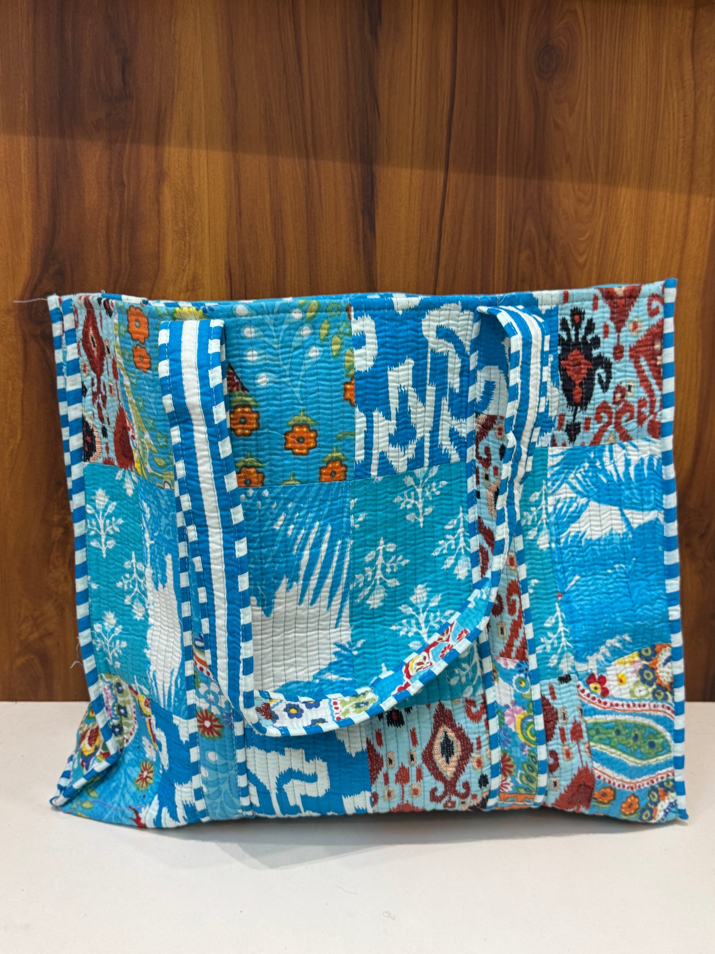 Charitra sanchika patch work tote bag