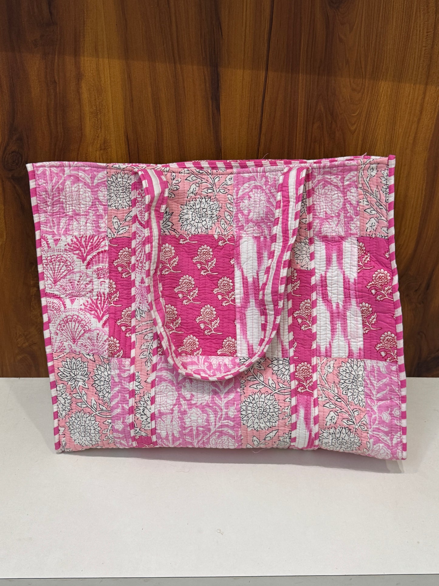 Charitra sanchika patch work tote bag