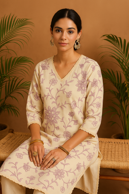 Kairavi lavender kurti