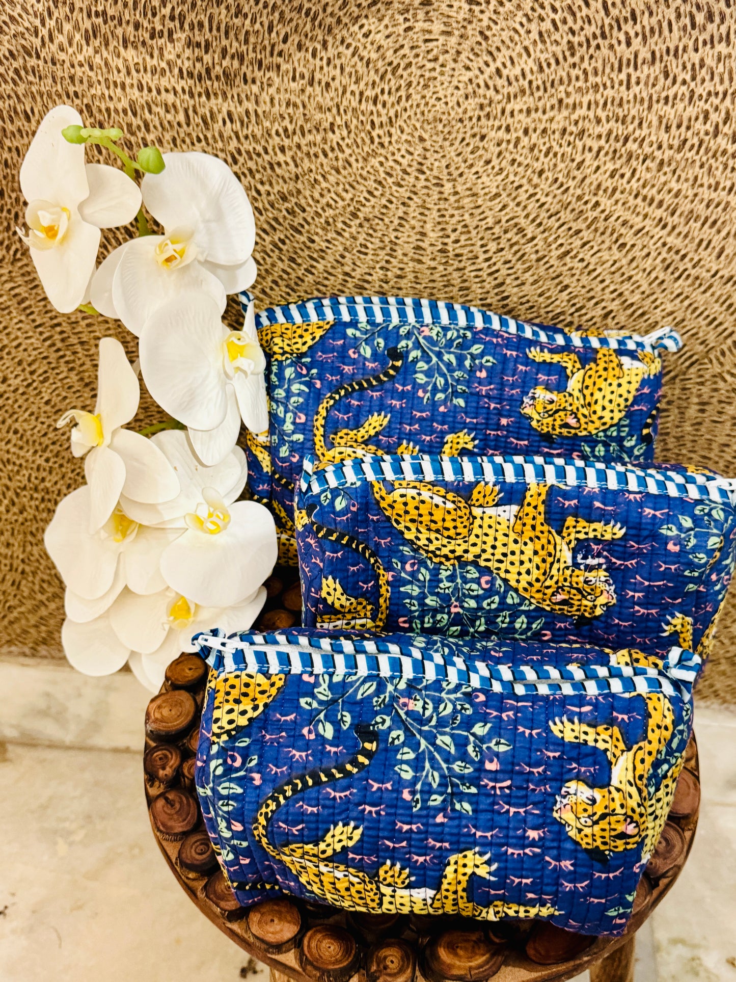 Charitra Sanchika Navy Blue Color with Yellow Print