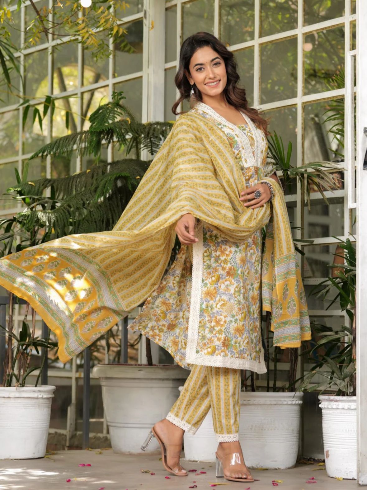 Basanti Bahar Dupatta Set