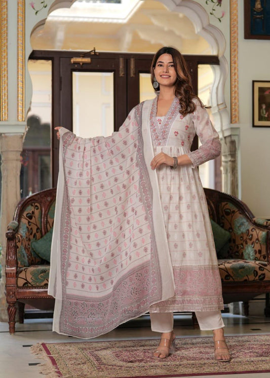 Shubhra Anarkali suit